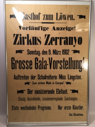 Zirkusplakat 1902 werbeplakat - zirkusplakat,
