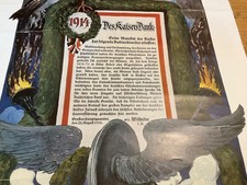 Kriegsplakat 1914 Des Kaisers