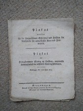 Plakat von 1814