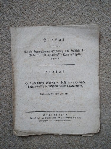 Plakat von 1814