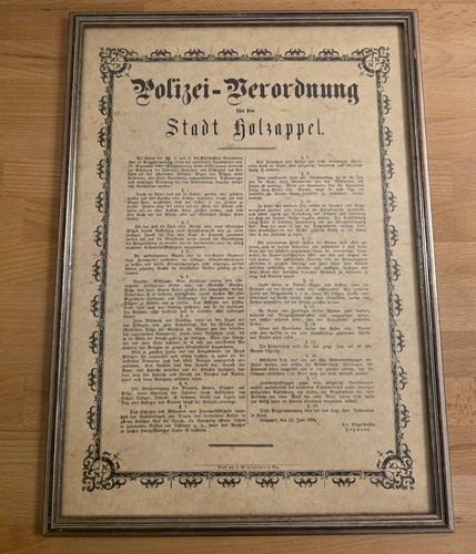 Polizei verordnung für die - für,